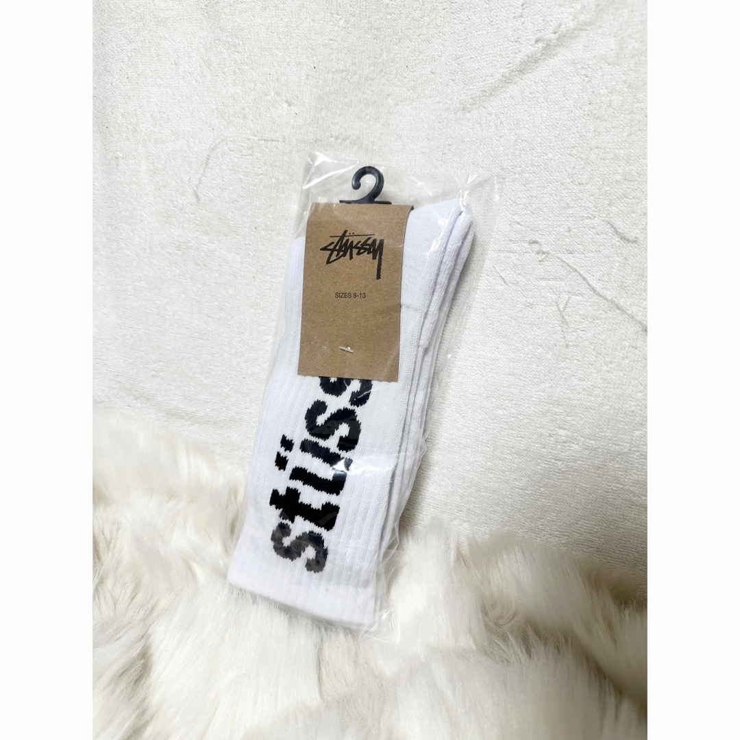 STUSSY(ステューシー)のステューシー　STUSSY　ソックス　ロゴ　靴下　黒 ＆ 白　２点SET  メンズのレッグウェア(ソックス)の商品写真