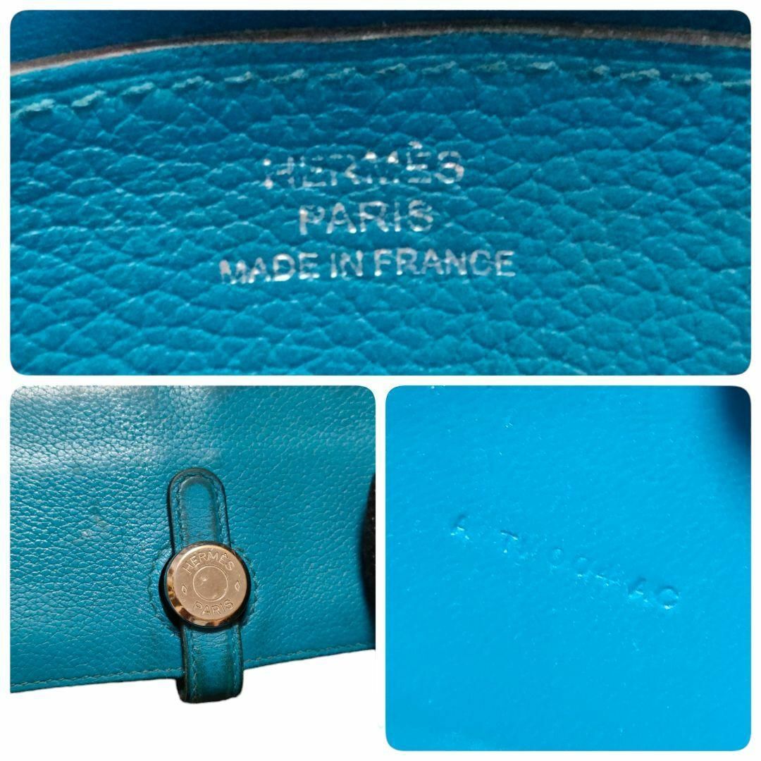 Hermes(エルメス)のHERMES エルメス ドゴン 折り長財布 ロングウォレット レザー ブルー系 レディースのファッション小物(財布)の商品写真