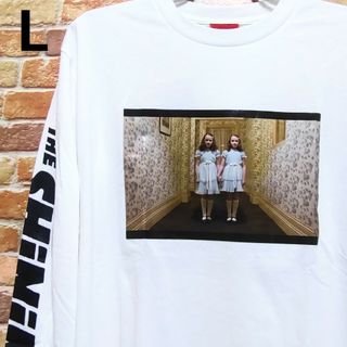 【新品】ホラー映画 シャイニング ロンT 長袖 Tシャツ L 白 双子 女の子(Tシャツ/カットソー(七分/長袖))