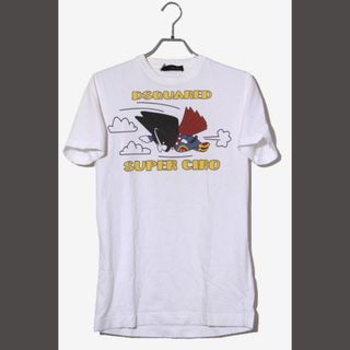 ディースクエアード(DSQUARED2)のディースクエアード コットン ダメージ加工 プリント 半袖Tシャツ S ホワイト(Tシャツ/カットソー(半袖/袖なし))