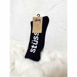 ステューシー(STUSSY)のステューシー　STUSSY　ソックス　ロゴ　靴下　黒　ブラック(ソックス)