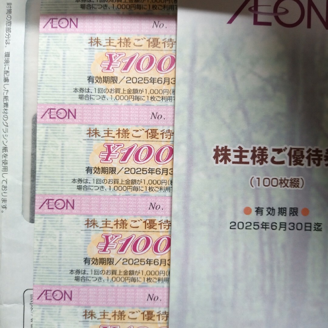 AEON(イオン)のイオン北海道 株主優待券 10000円分【ﾗｸﾏﾊﾟｯｸ】 チケットの優待券/割引券(ショッピング)の商品写真