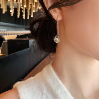 【再入荷】レディース　ロング　ピアス　ゴールド　フリンジ　チェーン　S925(ピアス)