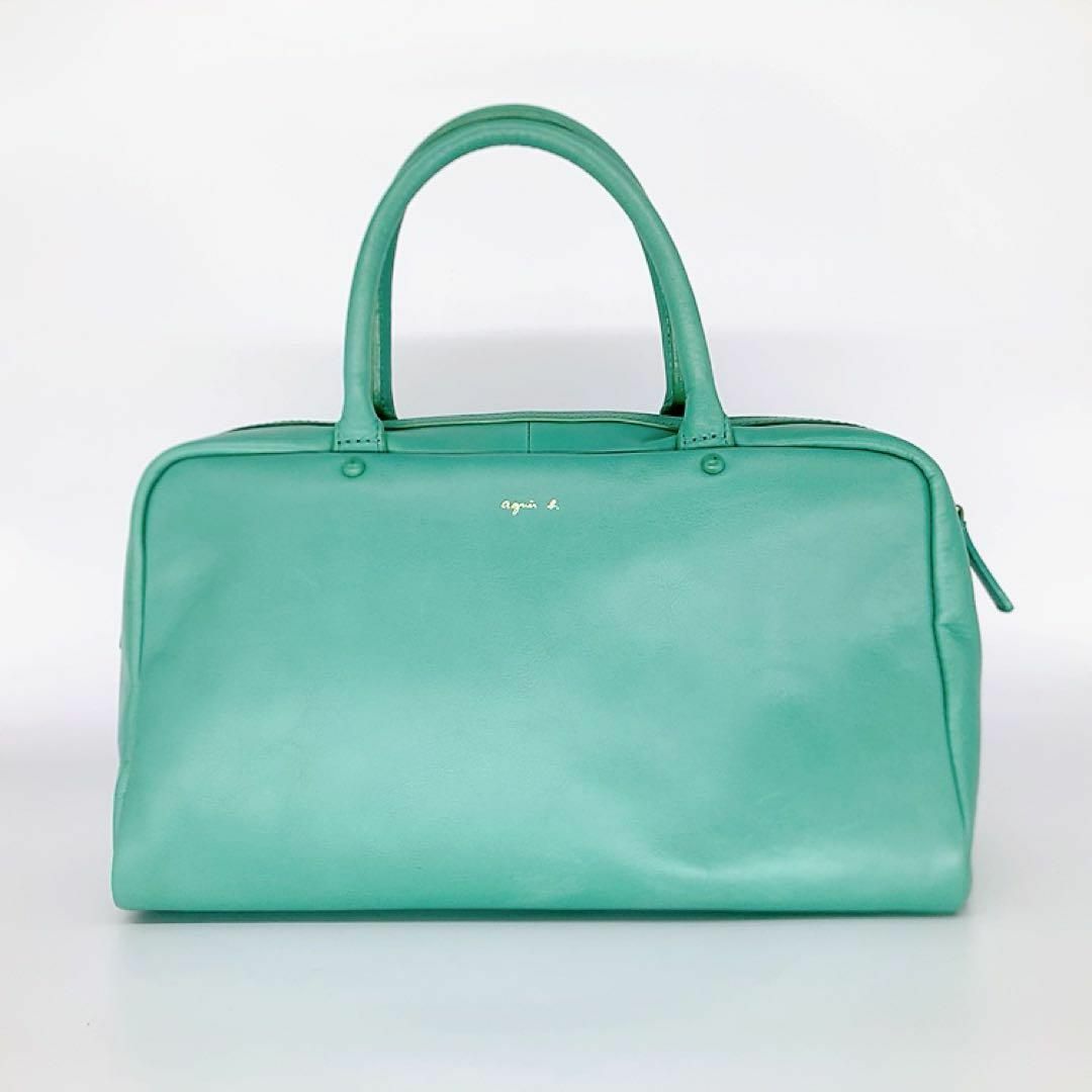 agnes b.(アニエスベー)の✨美品✨アニエスベー ボヤージュ ミニボストン　金ロゴ　エメラルドグリーン レディースのバッグ(ハンドバッグ)の商品写真