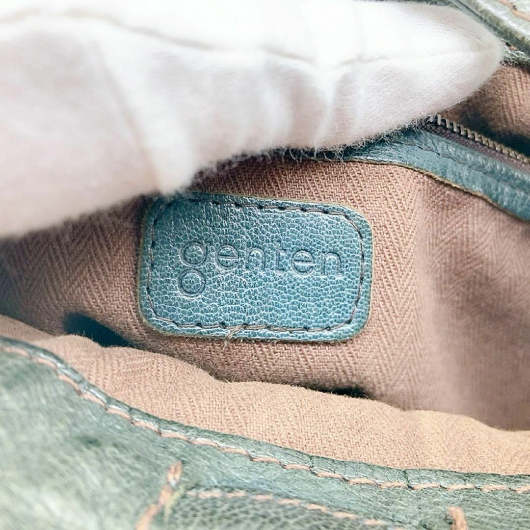 genten(ゲンテン)の✨良品✨genten ハンドバッグ ゴートヌメ　アンティーク加工 シボ革 レディースのバッグ(ハンドバッグ)の商品写真