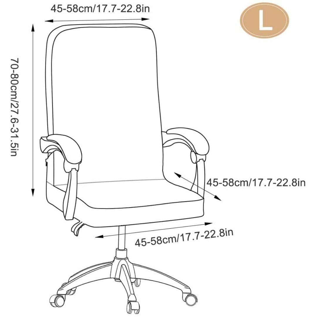 【色: ミントグリーンMintGreen】オフィス オフィス椅子カバー、撥水チェ インテリア/住まい/日用品のソファ/ソファベッド(ソファカバー)の商品写真