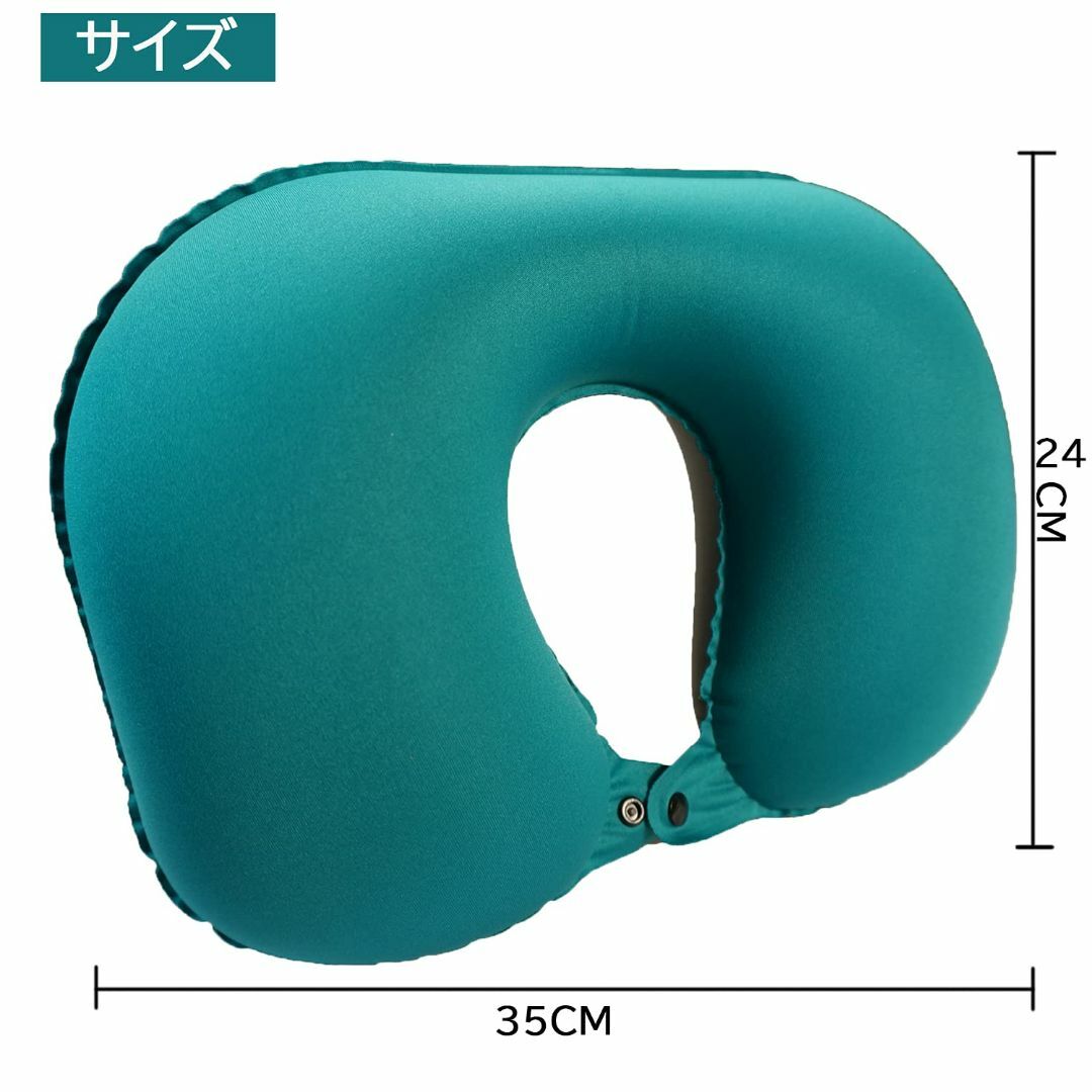 【色: ブルー】LLAP ネックピロー U型まくら ダブルバルブ 携帯枕 U型  インテリア/住まい/日用品の寝具(枕)の商品写真