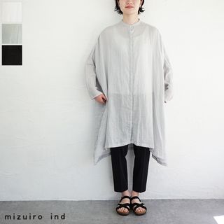 mizuiro ind - お値下げ　mizuiro ind（ミズイロインド）　シャツ　グレー