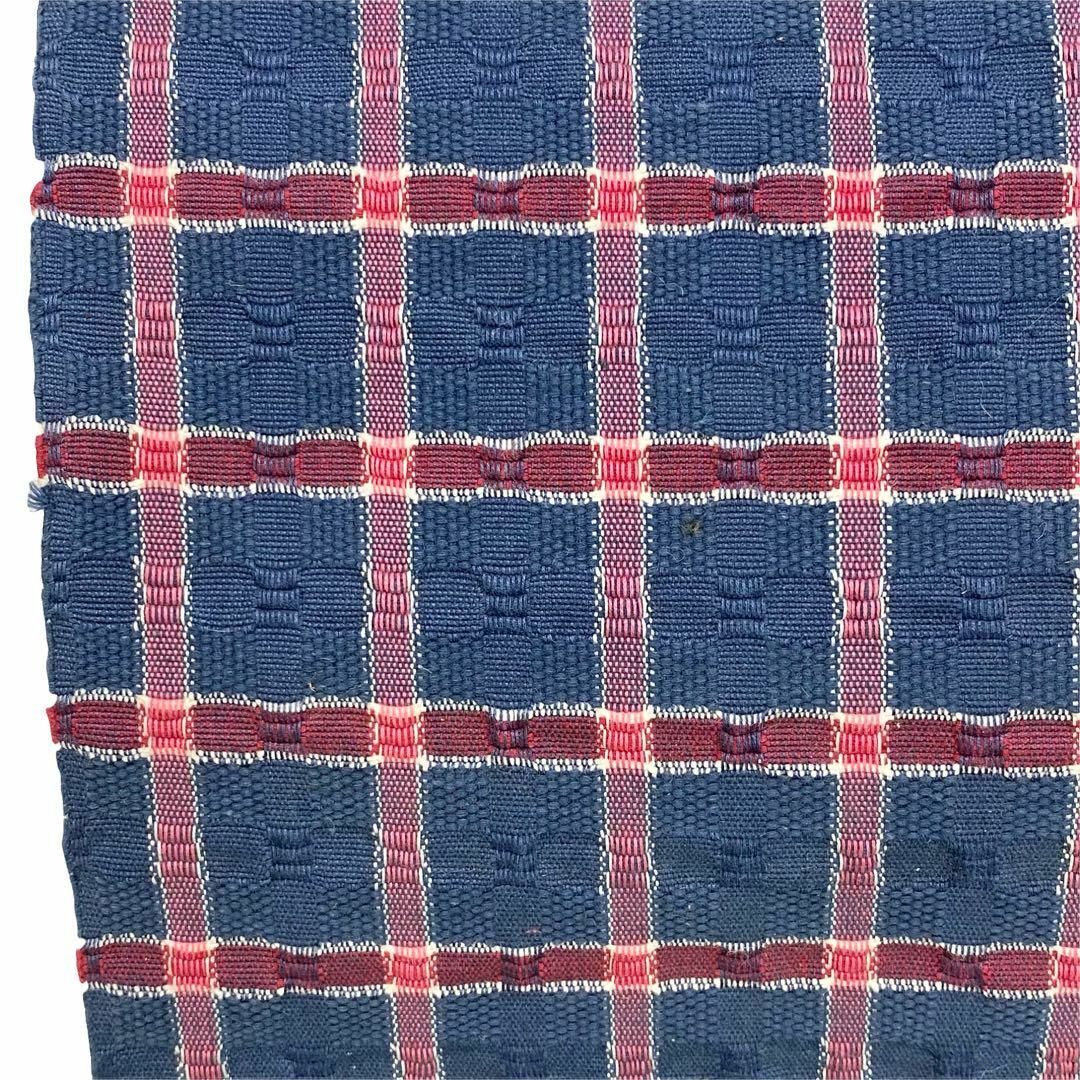 名古屋帯 可愛らしい格子柄 瞑色 チェック 紺色 着物 RO-5445 レディースの水着/浴衣(着物)の商品写真