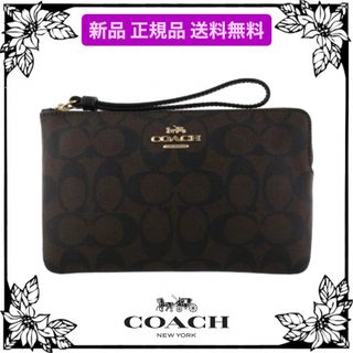 コーチ(COACH)のCOACH コーチ ポーチ ダークブラウン 6648 IMAA8(ポーチ)