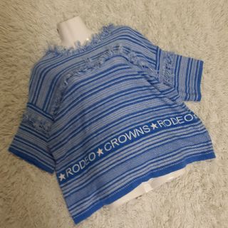 ロデオクラウンズ(RODEO CROWNS)のロデオクラウンズ　フリンジ　ニット　サマーニット　トップス　チュニック(Tシャツ(半袖/袖なし))