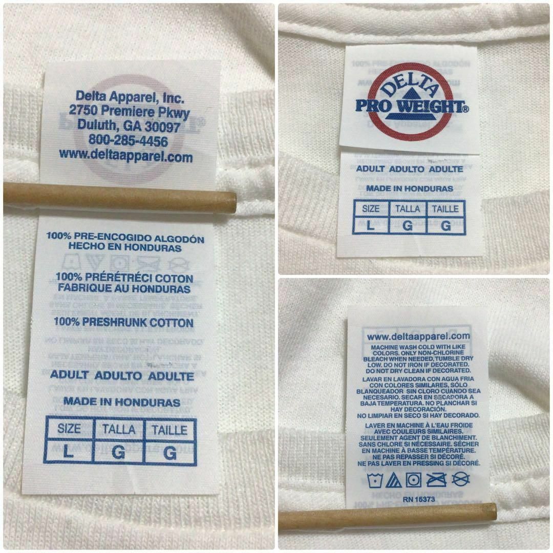 T43 US古着デルタNFLパンサーズ×アメリカ企業ロゴコラボ半袖Tシャツ激レア メンズのトップス(Tシャツ/カットソー(半袖/袖なし))の商品写真