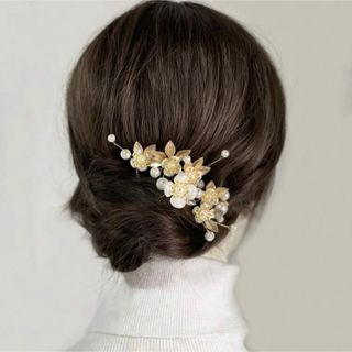 結婚式 コーム ヘアアクセサリー　お呼ばれ　髪飾り　ヘッドドレス　ウェディング(バレッタ/ヘアクリップ)