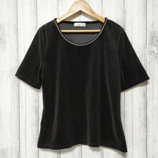 mypuccole (LL)　衿下飾り 半袖トップス(Tシャツ(半袖/袖なし))