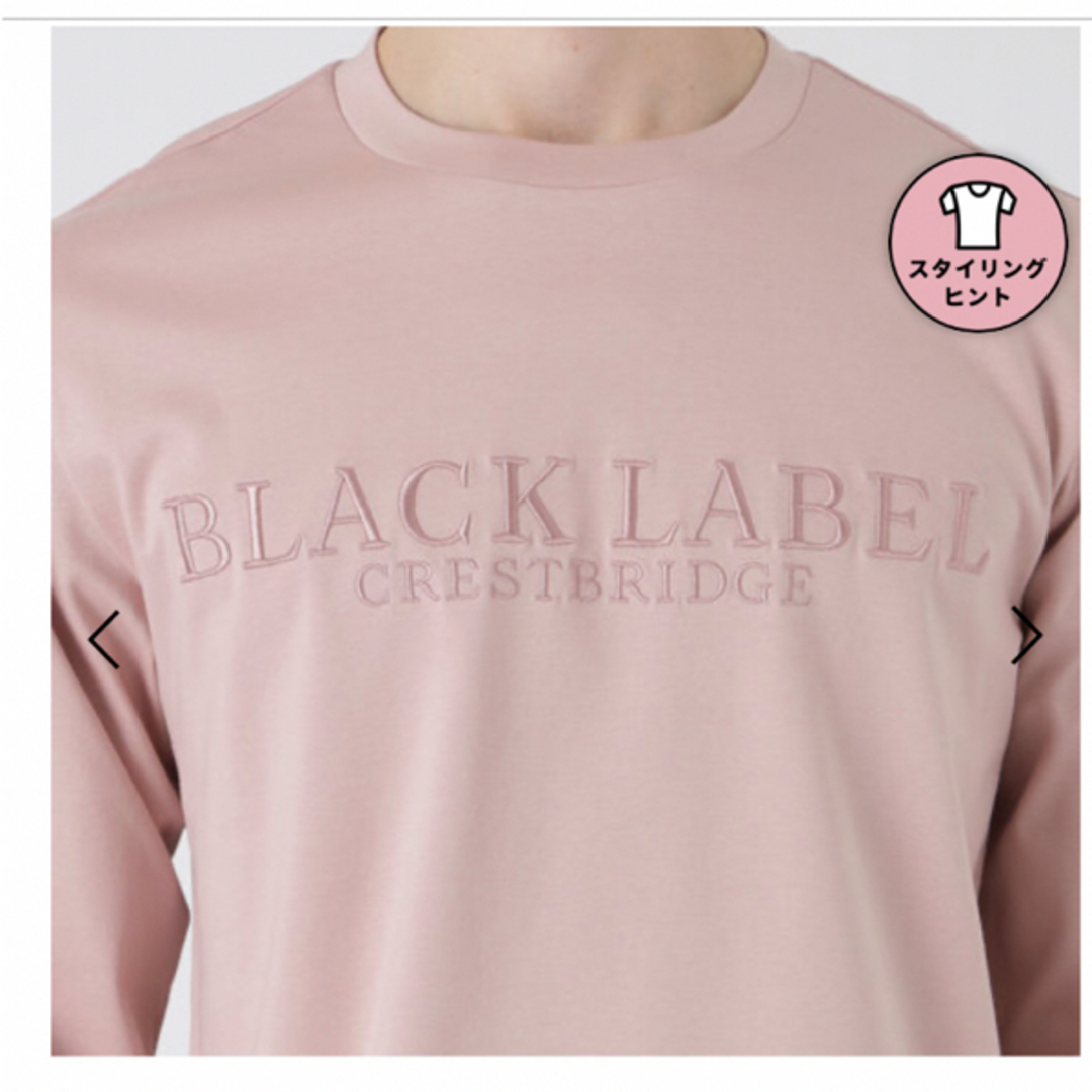 BLACK LABEL CRESTBRIDGE(ブラックレーベルクレストブリッジ)のBLACK LABEL エンブロイダリーロゴカットソー　サイズL ¥18700 メンズのトップス(Tシャツ/カットソー(七分/長袖))の商品写真