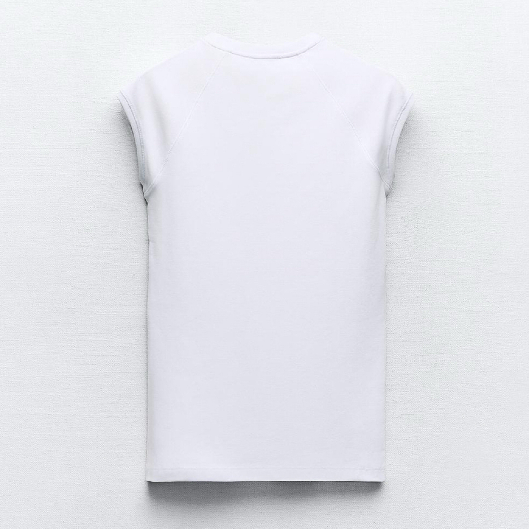 ZARA(ザラ)の新品タグあり　ZARA グラデーションコットンTシャツ レディースのトップス(Tシャツ(半袖/袖なし))の商品写真