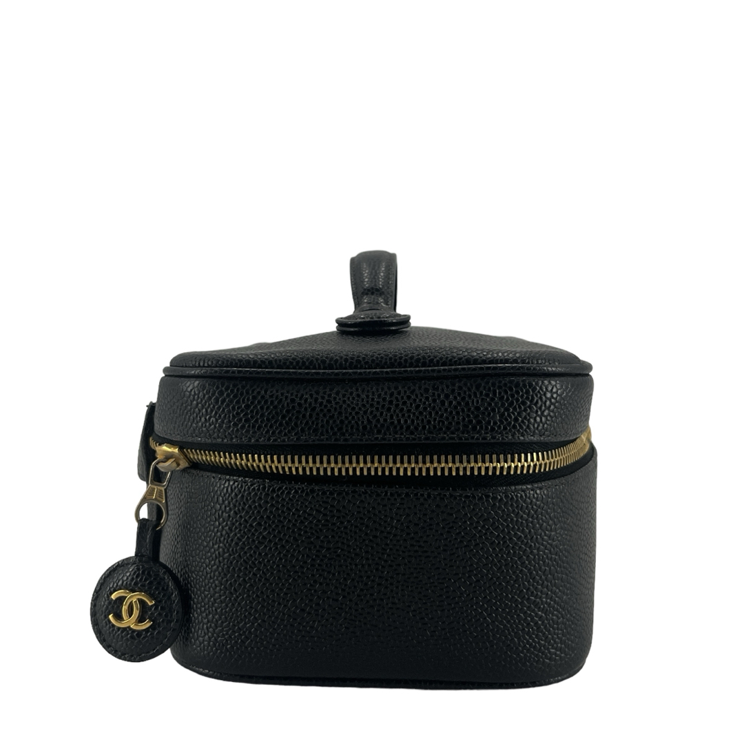 CHANEL - CHANEL シャネル バニティバッグ キャビアスキン ココ CHANEL - CHANEL シャネル バニティバッグ キャビアスキン ココ