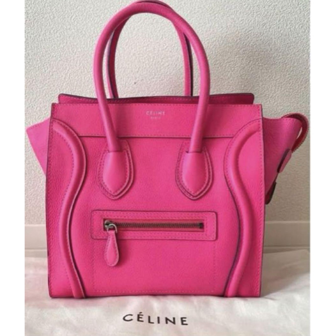 celine(セリーヌ)の美品・激レア　セリーヌ ラゲージマイクロショッパー　ピンク レディースのバッグ(ハンドバッグ)の商品写真