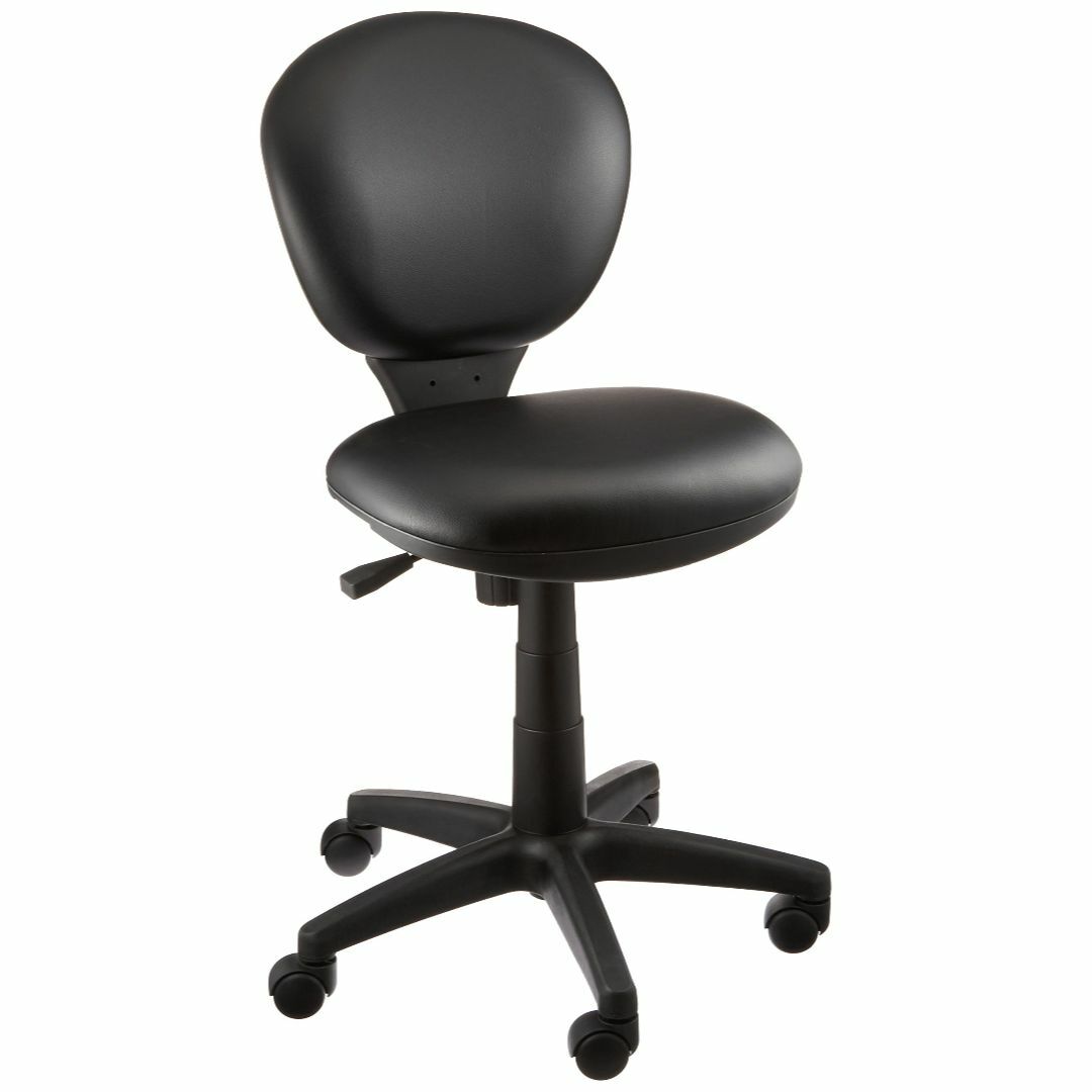 【色: ブラック】ナカバヤシ 抗菌レザーオフィスチェア デスクチェア 椅子 ブラ インテリア/住まい/日用品のオフィス家具(オフィスチェア)の商品写真