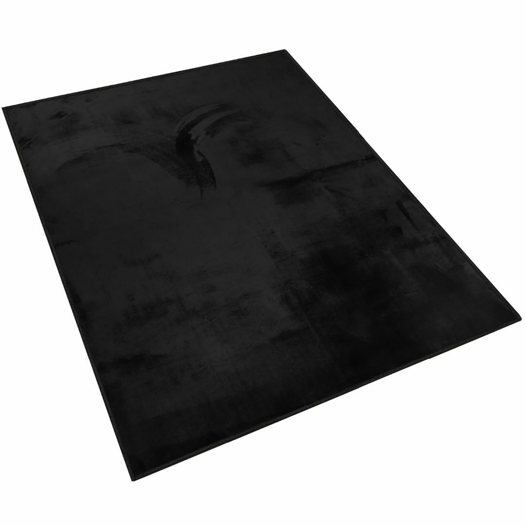 【色: ブラック】FUNHOO ゲーミングチェアマット 160×180cm チェ インテリア/住まい/日用品のラグ/カーペット/マット(ラグ)の商品写真