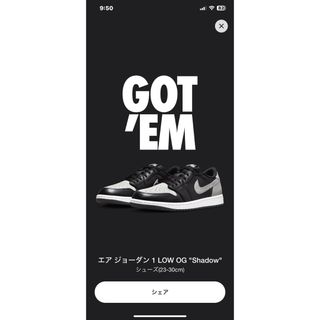 ナイキ(NIKE)のナイキ エアジョーダン1 レトロ ロー OG "シャドウ"(スニーカー)