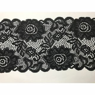 and.A レース 白 ラッセルレース ストレッチレース 刺繍レース ３ｍ リボ(その他)