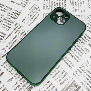 iPhone 13mini ガラス背面シリコンケース (28)グリーン(iPhoneケース)