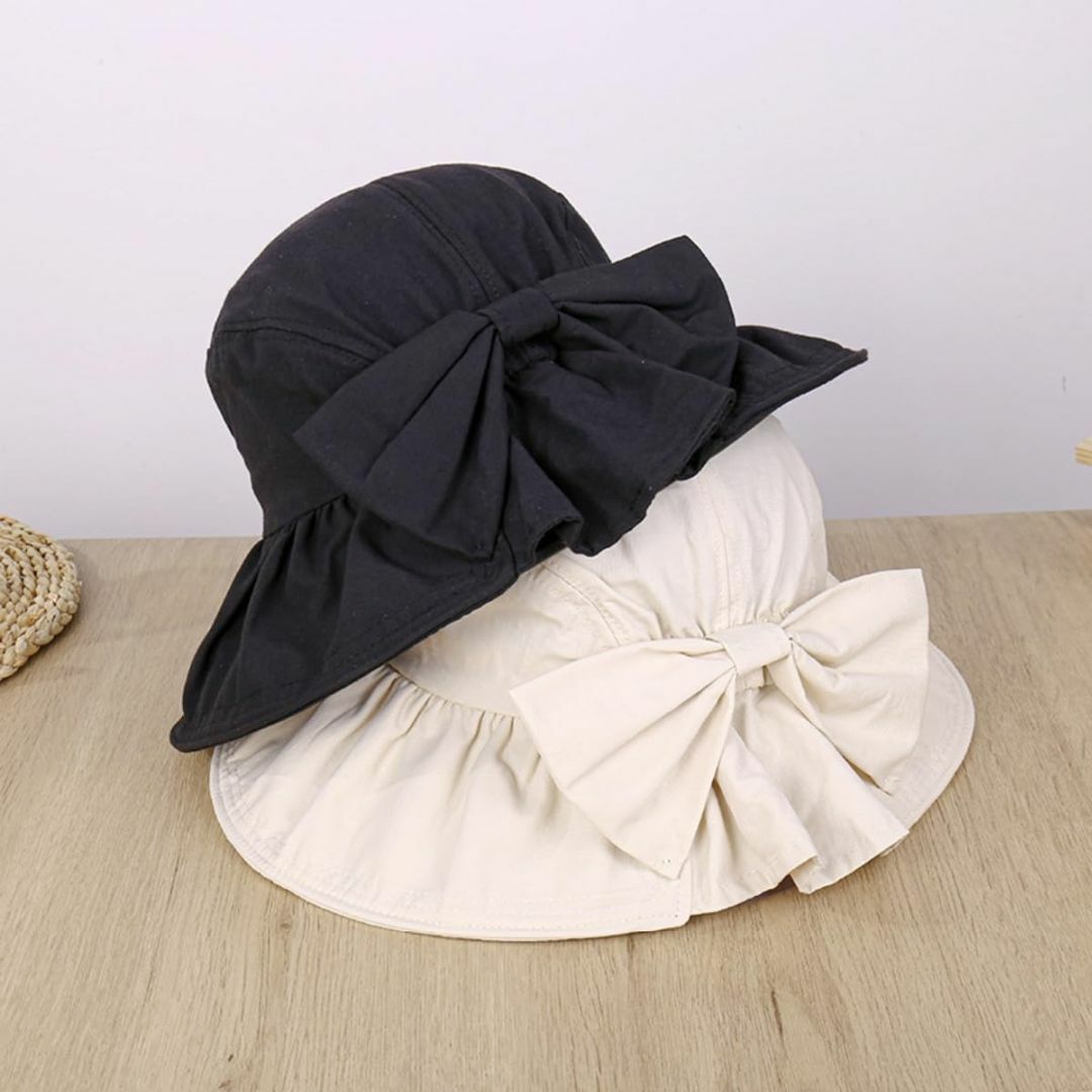 【色: ブラック】[Ｑｚｋｏｕｍａ] 帽子 レディース UVカット つば広 紫外 レディースのファッション小物(その他)の商品写真