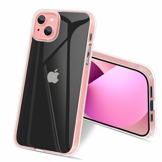 【色: ピンク】【2024新モデル】iPhone 14 携帯電話ケース 透明 耐(その他)