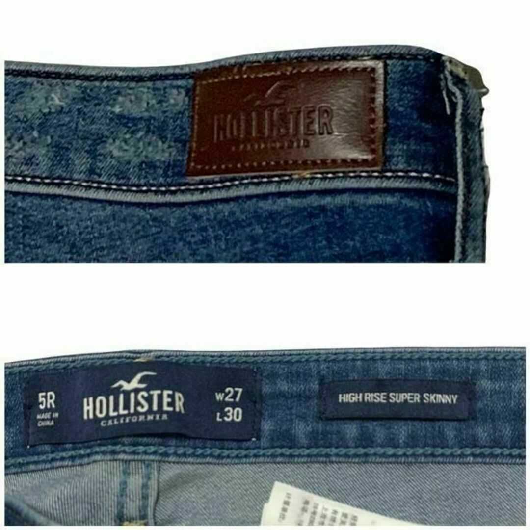 Hollister(ホリスター)のHOLLISTER ホリスター ダメージ リペア加工 W27 ウエスト72cm レディースのパンツ(デニム/ジーンズ)の商品写真