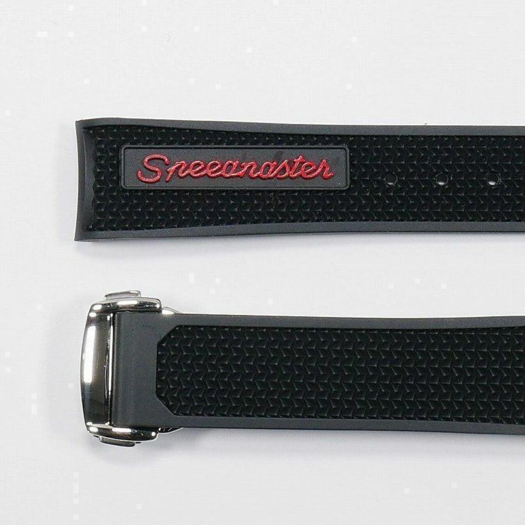 オメガ スピードマスター用 互換ベルト バックル付き 赤文字 18mm オメガ スピードマスター用 互換ベルト バックル付き 赤文字 18mm