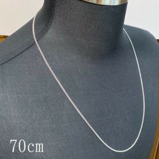 シルバー ロング チェーンネックレス 70cm メンズ ネックレス アクセサリー(ネックレス)