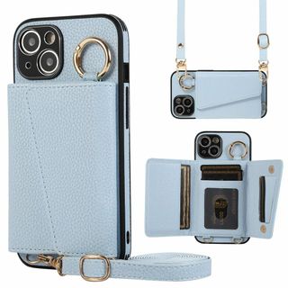 TENSIK iPhone 15 ケース 手帳型 アイフォン15 ショルダー ス(その他)