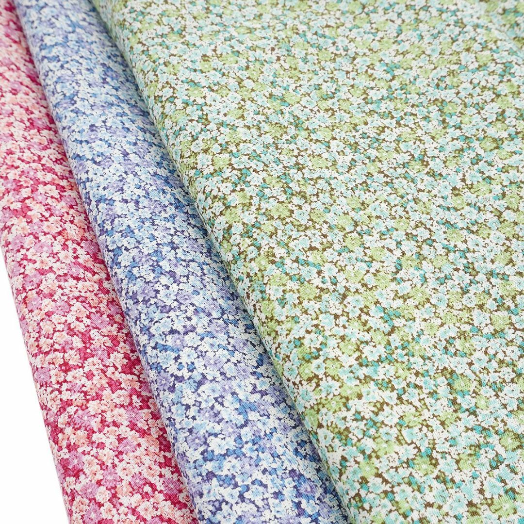 【色: 4.グリーン】原ウール カットクロス 110cm×50cm 生地 お花柄 ハンドメイドの素材/材料(生地/糸)の商品写真