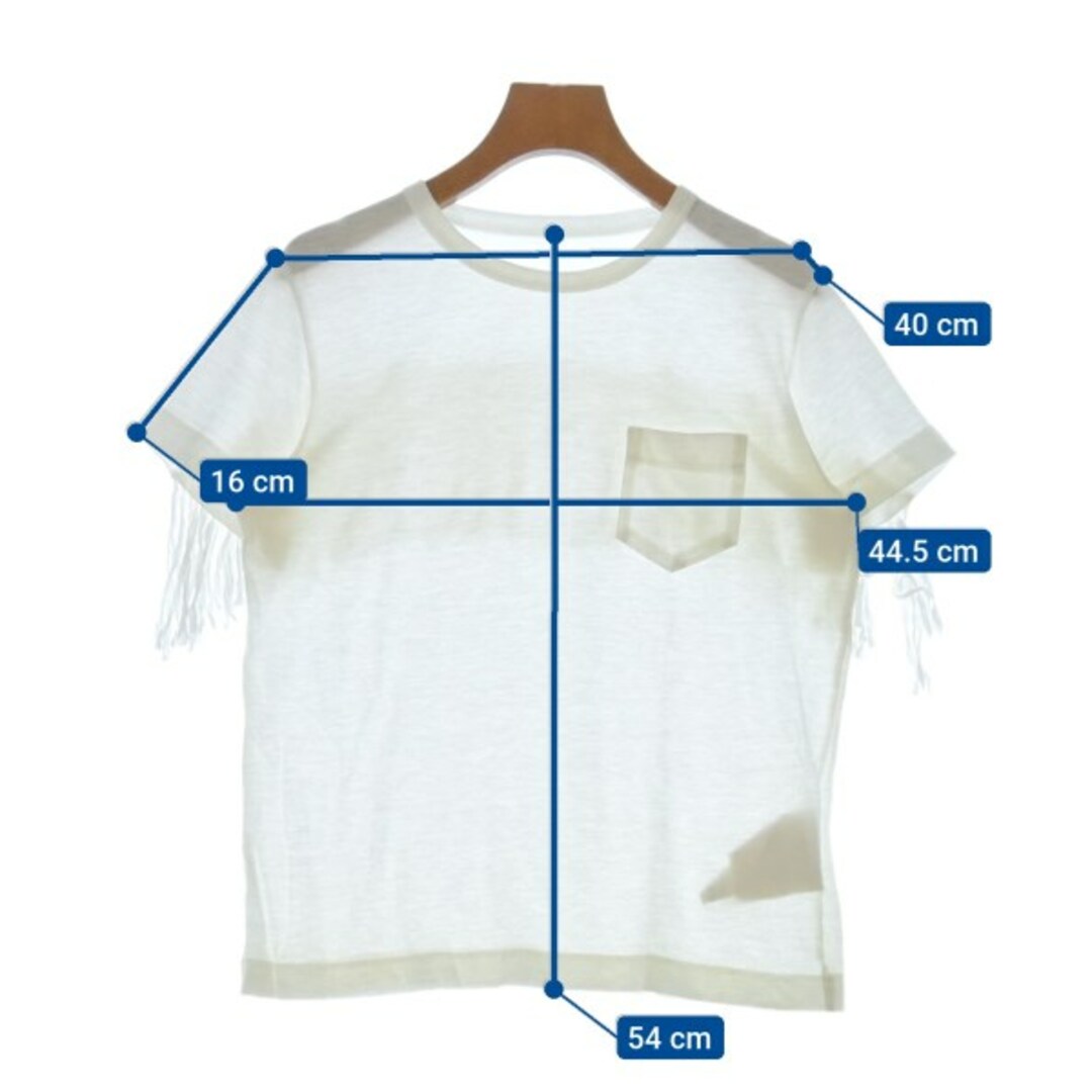 sacai(サカイ)のsacai サカイ Tシャツ・カットソー 2(M位) 白 【古着】【中古】 レディースのトップス(カットソー(半袖/袖なし))の商品写真