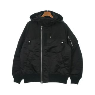 サカイ(sacai)のsacai サカイ ミリタリーブルゾン S 黒 【古着】【中古】(ミリタリージャケット)