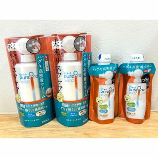 ピュオーラ　薬用ハミガキ　高密着クリーム　歯磨き粉　本体　＆　つめかえ　各2本(歯磨き粉)