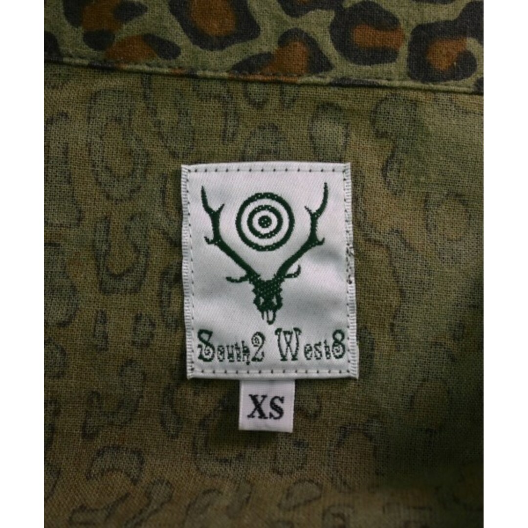 South2west8 カジュアルシャツ XS 緑x茶x黒(豹柄) 【古着】【中古】 メンズのトップス(シャツ)の商品写真