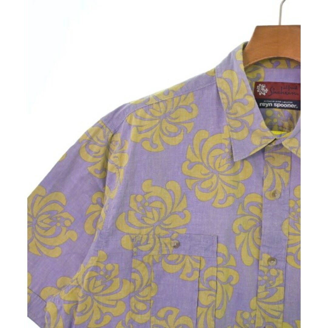 Reyn Spooner(レインスプーナー)のreyn spooner カジュアルシャツ XXL 紫x黄(総柄) 【古着】【中古】 メンズのトップス(シャツ)の商品写真
