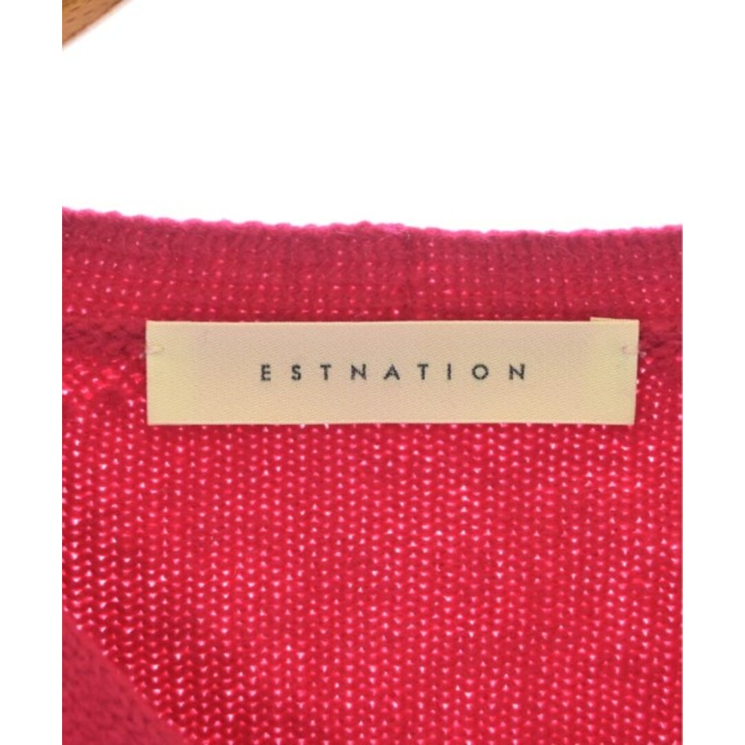 ESTNATION(エストネーション)のESTNATION エストネーション ニット・セーター 38(M位) ピンク 【古着】【中古】 レディースのトップス(ニット/セーター)の商品写真