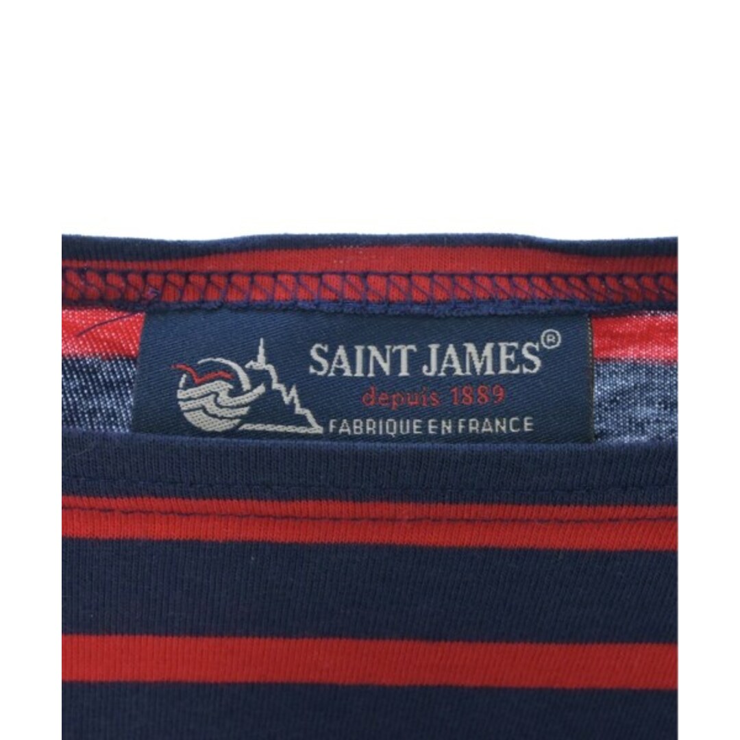 SAINT JAMES(セントジェームス)のSAINT JAMES Tシャツ・カットソー 1(XS位) 紺x赤(ボーダー) 【古着】【中古】 レディースのトップス(カットソー(半袖/袖なし))の商品写真