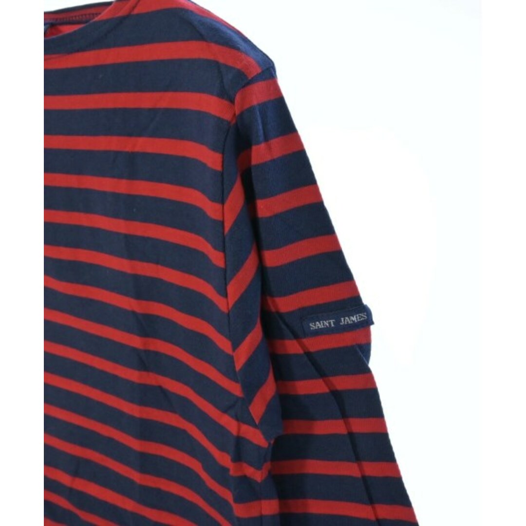 SAINT JAMES(セントジェームス)のSAINT JAMES Tシャツ・カットソー 1(XS位) 紺x赤(ボーダー) 【古着】【中古】 レディースのトップス(カットソー(半袖/袖なし))の商品写真