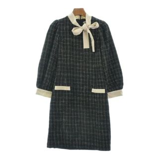 ウィルセレクション(WILLSELECTION)のWILLSELECTION ウィルセレクション ワンピース M 黒x白(総柄) 【古着】【中古】(ひざ丈ワンピース)