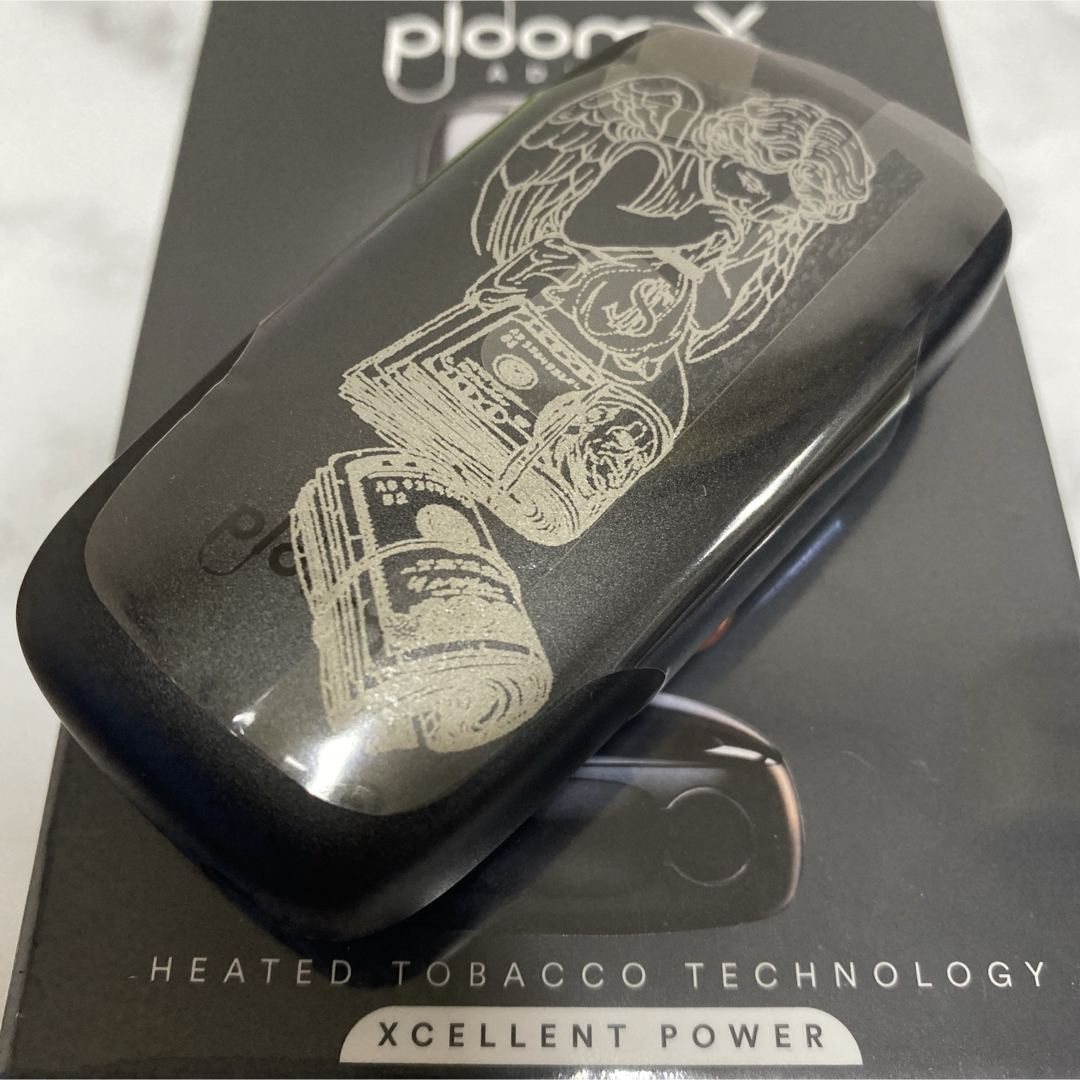 PloomTECH(プルームテック)の天使 札束 加工 プルームエックス Ploom X アドバンスド 本体 黒 新作 メンズのファッション小物(タバコグッズ)の商品写真