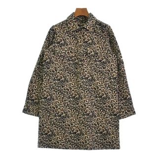 A.P.C. アーペーセー ワンピース 36(S位) ベージュx茶x黒(豹柄) 【古着】【中古】(ひざ丈ワンピース)