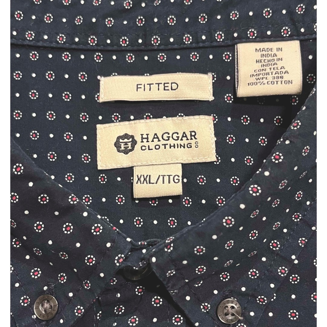 【VINTAGE】HAGGAR /総柄ボタンダウン半袖シャツ /SIZE:XXL メンズのトップス(シャツ)の商品写真