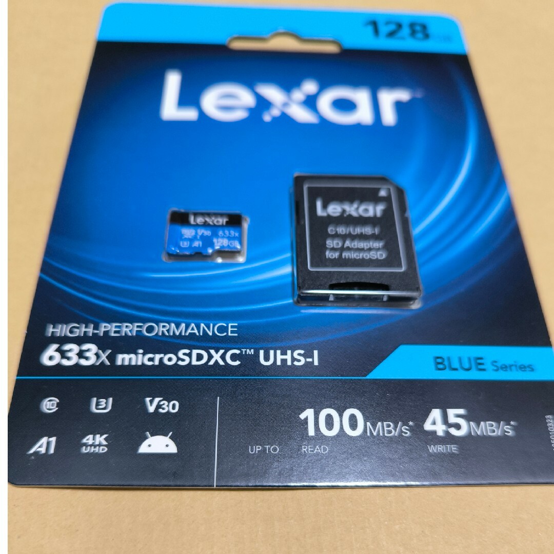 128GB microSDXCメモリーカード Lexar レキサー海外パッケージ スマホ/家電/カメラのPC/タブレット(その他)の商品写真