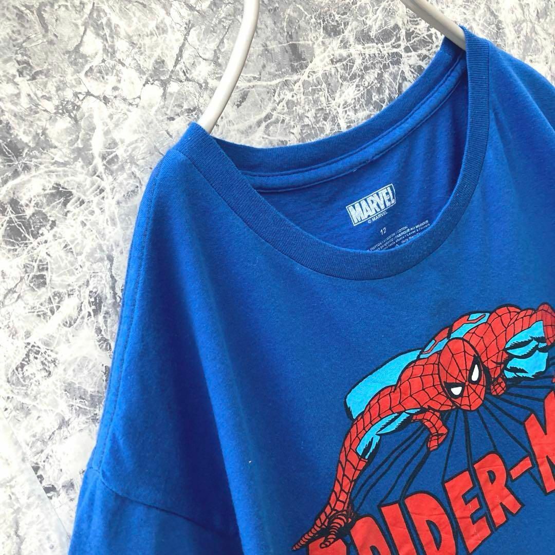 MARVEL(マーベル)のIT88 大人気US古着マーベルアメコミレトロスパイダーマンデカロゴ薄手Tシャツ レディースのトップス(Tシャツ(半袖/袖なし))の商品写真