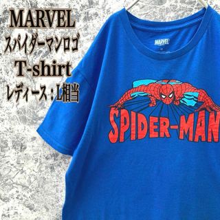 マーベル(MARVEL)のIT88 大人気US古着マーベルアメコミレトロスパイダーマンデカロゴ薄手Tシャツ(Tシャツ(半袖/袖なし))