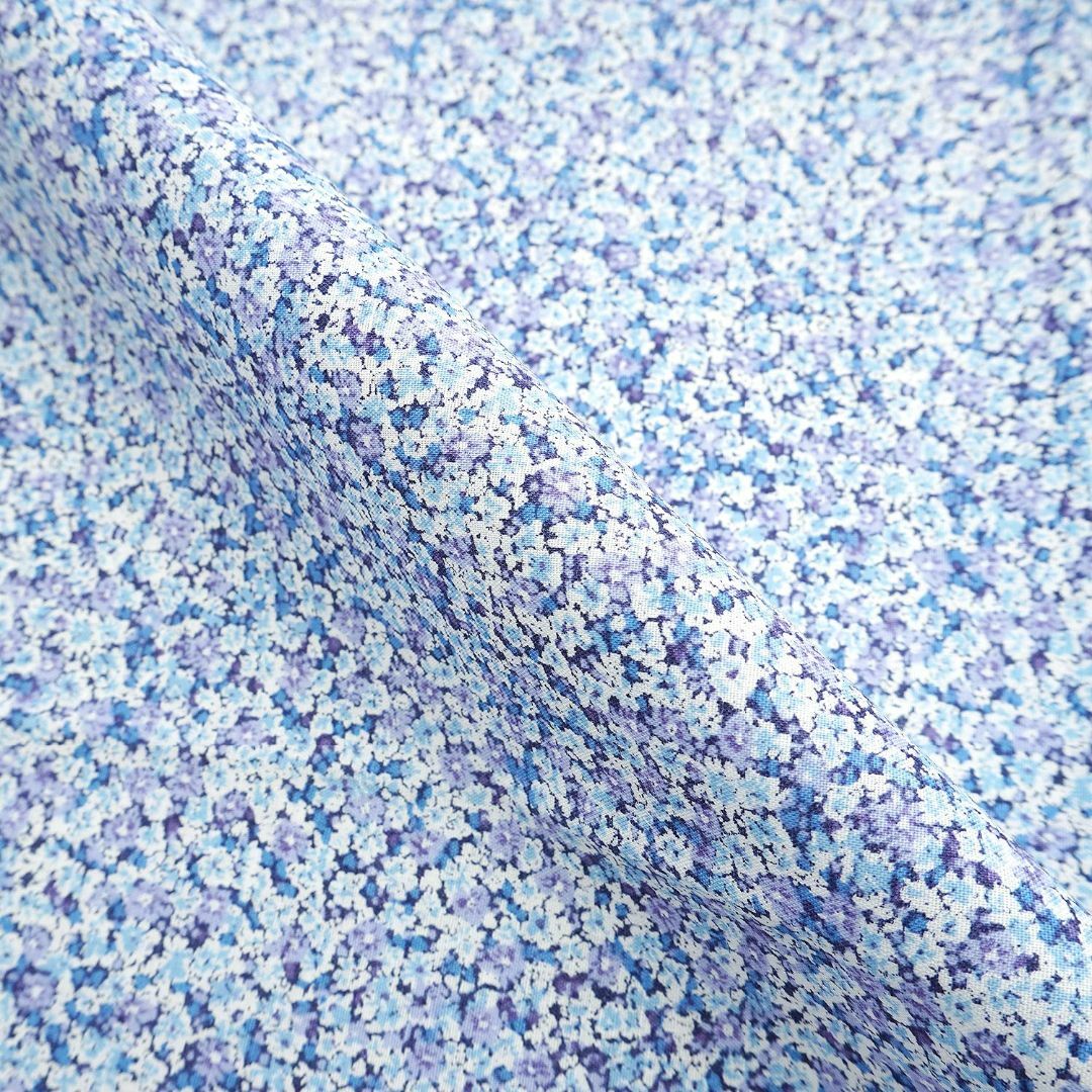 【色: 3.ブルー】原ウール カットクロス 110cm×50cm 生地 お花柄  ハンドメイドの素材/材料(生地/糸)の商品写真